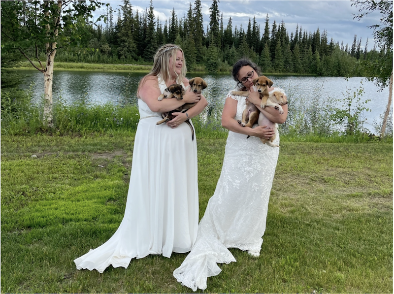 Special Picture of Brides Taken At Wedding Event Venue in Fairbanks Alaska.